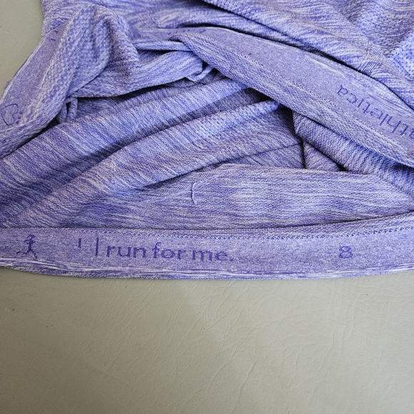 LULULEMON SWIFTLY TECH HEATHERED BRUISED BERRY RACERBACK TANK TOP SIZE 8 - Picture 6 of 9
